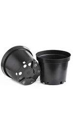 Горшок d13см h10.4см 1л, литой, черный IC1